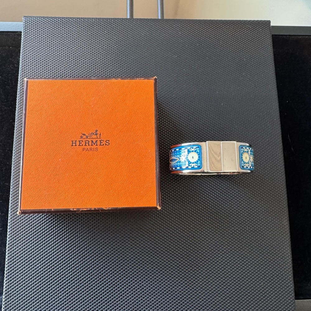 Hermes Blue and Silver Women's Bracelet